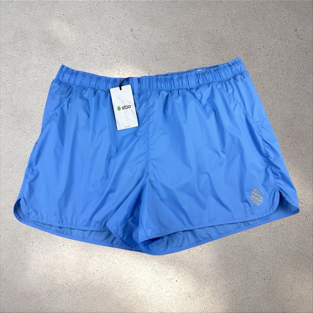 NWT Stio Women's 4” Trail Hiking Second Light Shorts Chicory Flower Blue Sz XL